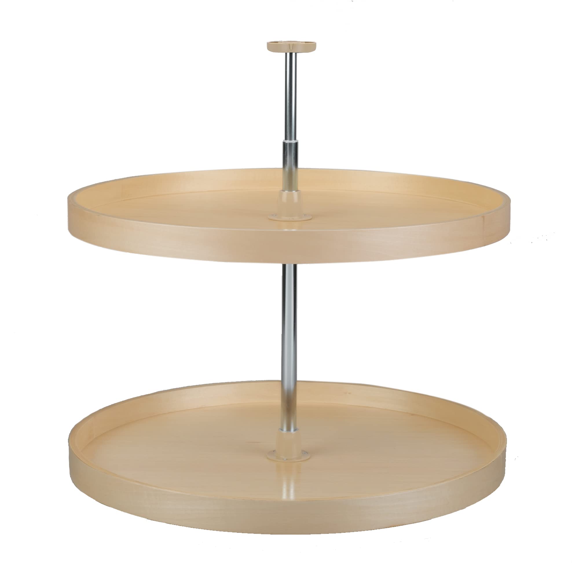 Lazy Daisy Banded Wood Full-Circle 2-Shelf Lazy Susans for Corner Base Cabinets