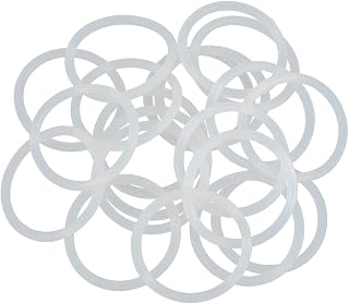 X AUTOHAUX Silicone O-Rings, 38mm OD 31.8mm ID 3.1mm Width VMQ Seal Gasket for Compressor Valves Pipe Repair, White, Pack of 20