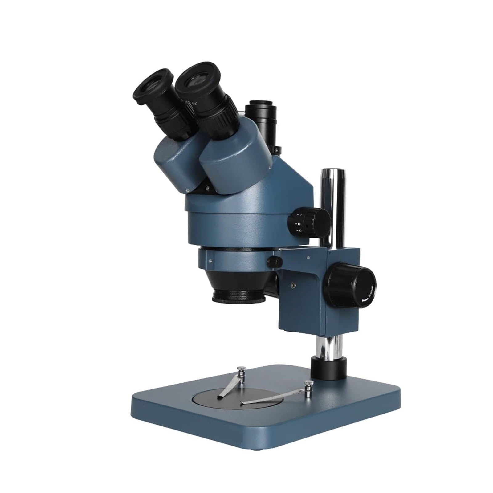 Microscopio estéreo Trinocular con zoom profesional para la industria, lente auxiliar de 56 luces LED