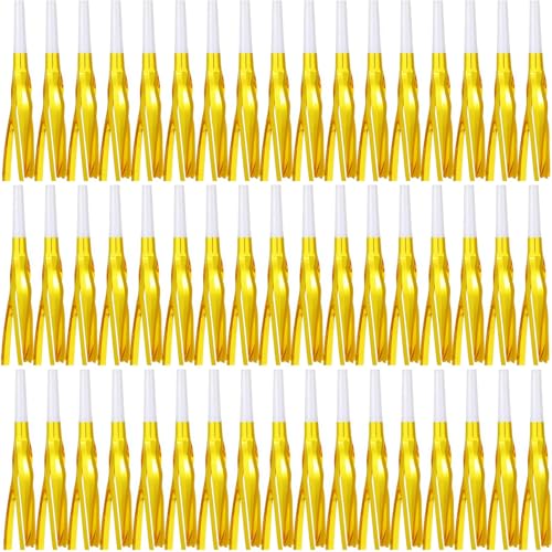 LCPQMZGH 48 Pcs Gold Noise Makers, Party Blowers, New Years Eve Noise Makers, for Baby Shower, Kids Birthday, New Year Party Favor - Gold