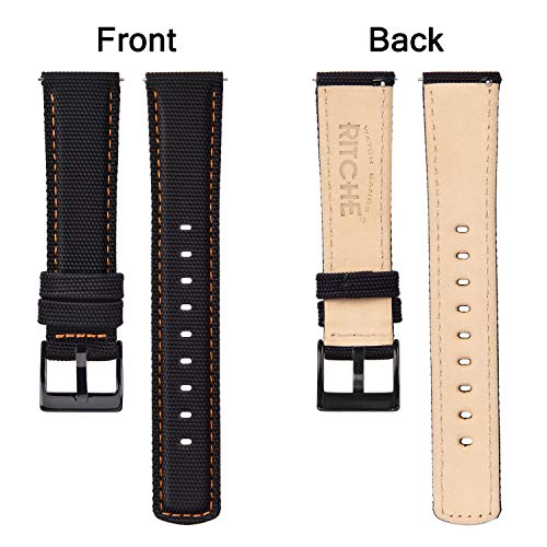 Image of Ritche Sailcloth Watch Band Quick Release Watch Strap Compatible with Samsung Galaxy Watch 6 Band Classic 43mm 47mm 40mm 44mmTimex / Seiko /Fossil /Citizen Watch Bands for Men Women