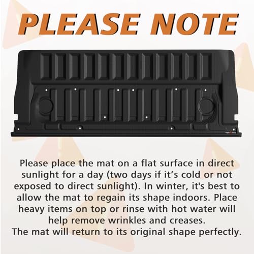Image of TripleAliners Truck Mat Compatible with 2024-2026 Ford Ranger Accessories, Tailgate Mat Custom Fit All Weather Protection Pickup Liner