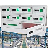 携帯電話ロッカー充電ステーション、3イン1充電ポートとコンビネーションロックを備えた携帯電話充電キャビネット、ポータブル充電式携帯電話充電キャビネット 10Slots