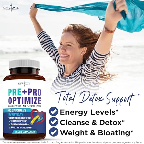 NEW AGE Pro Optimize Probiotics for Women, Menopause, Digestive Health - Support for Bloating, Hot Flashes, Joint Support, Night Sweats - Gut Health & Metabolism - Dong Quai (60 (Pack of 1)) - Image 4