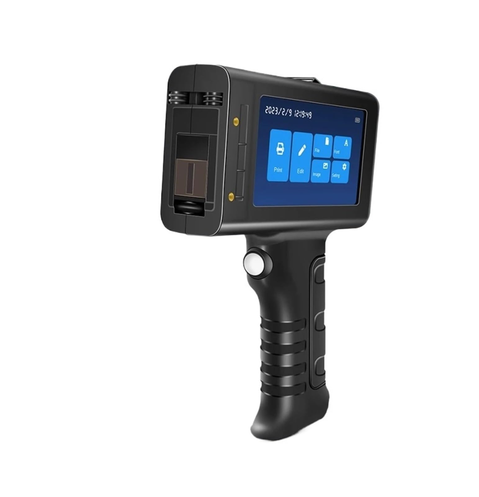 Imprimante de numéro de lot portable pour marquer facilement textile et carton