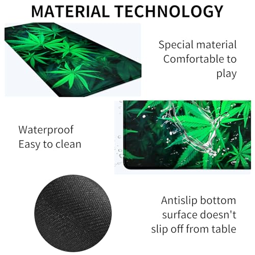 Image of Card Mat for MTG & TCG Playmat,Green Leaves