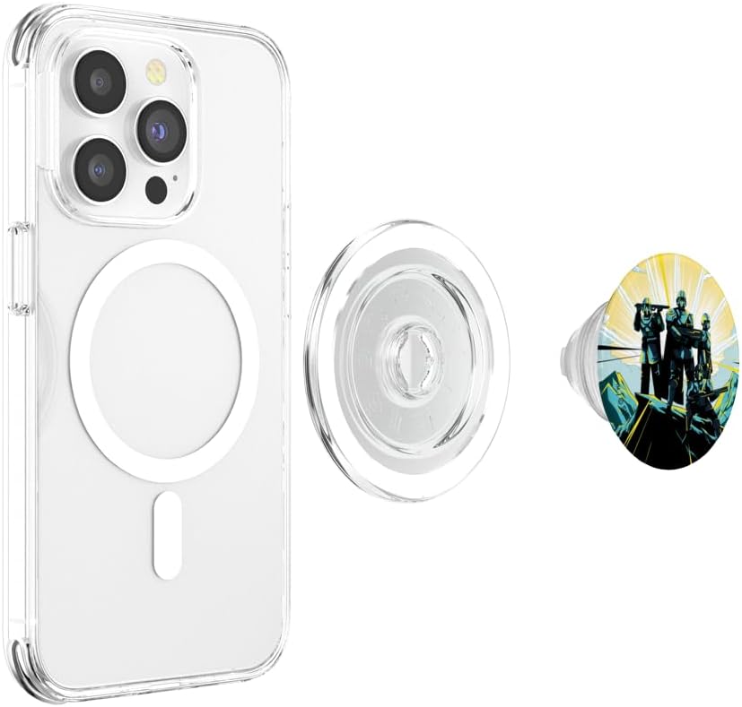 Helldivers 2 Illustrated Poster Sunburst Video Game PopSockets PopGrip for MagSafe