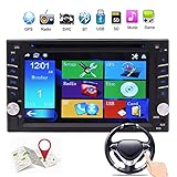 EINCAR Double 2 Din Car Stereo Touchscreen Car Radio GPS Navigation in Dash Car DVD Player Autoradio Bluetooth 6.2 inch Support SWC USB SD MP3 FM AM RDS AUX in Video Head Unit Rear Camera Input