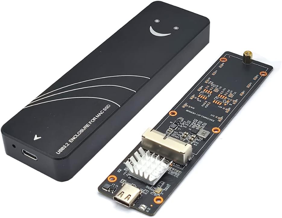 JMT USB3.2 GEN2*2 Solid State SSD Hard Drive Enclosure Compatible with MacBook Air/Pro2013-2017 (20Gbps)