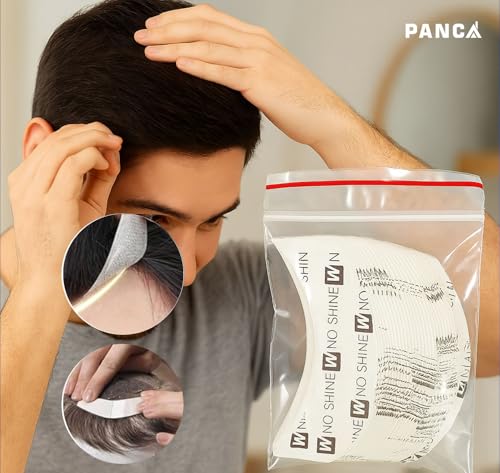 Image of PANCA No Shine Tape 36 Pcs for Hair Patch - For Men & Women - Strong Hold Up To 2-4 Weeks | Waterproof Double Sided Hair System Tape for Toupee, Wig & Hair Extensions | Skin Safe Adhesive Strips