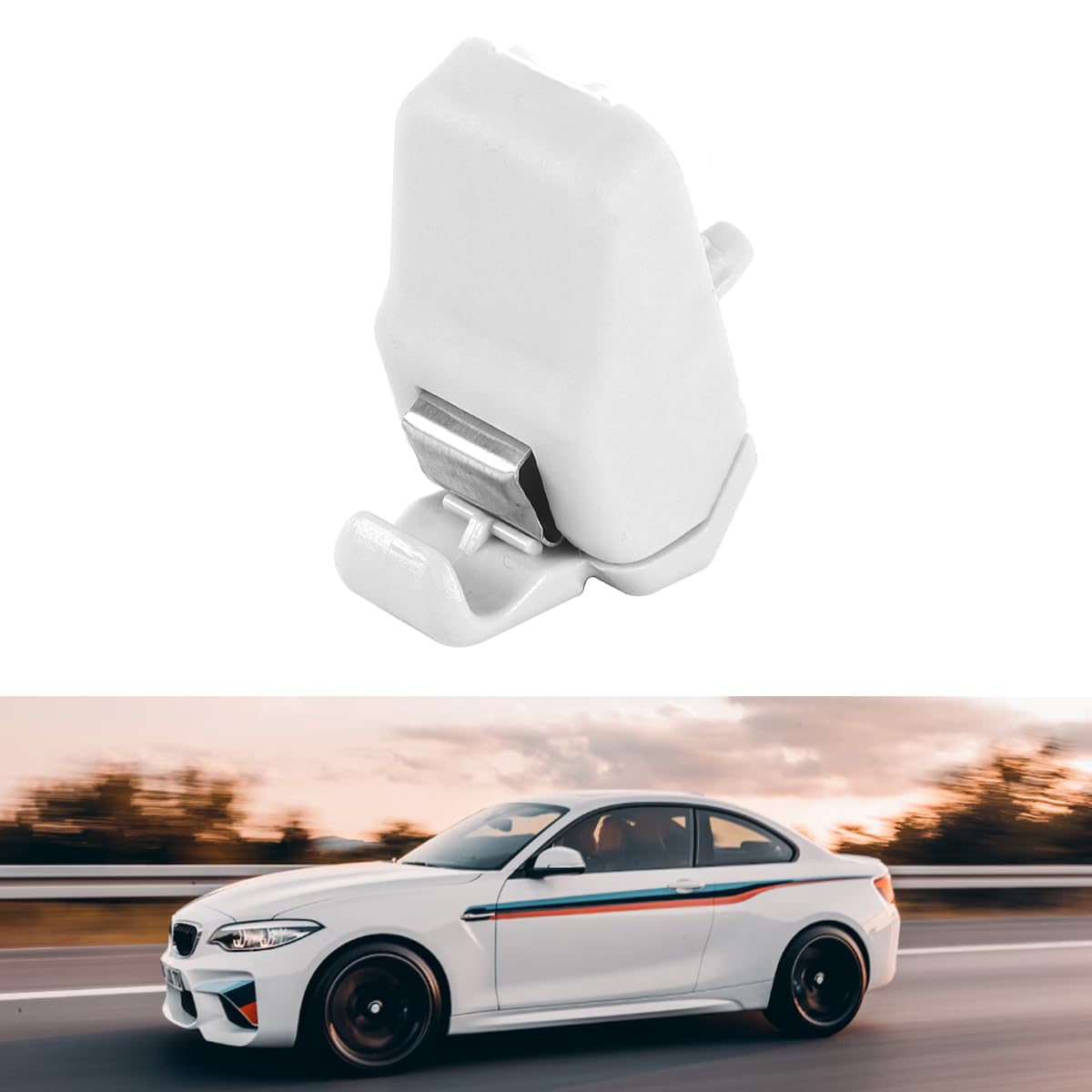 Huba Clip per parasole compatibile con 500L 2014-2017, pezzo di ricambio 5ND86MS7AA, supporto per parasole automotive, montaggio diretto