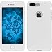 Produktbild PhoneNatic Case kompatibel mit Apple iPhone 8 Plus - weiß Silikon Hülle S-Style + 2 Schutzfolien