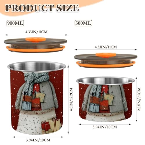 Contenedor de almacenamiento de café de acero inoxidable 900ml miniatura 3