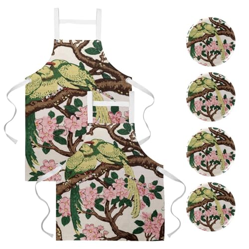 Tablier de serveuse fleuri pour réussir vos pâtisseries et le nettoyage