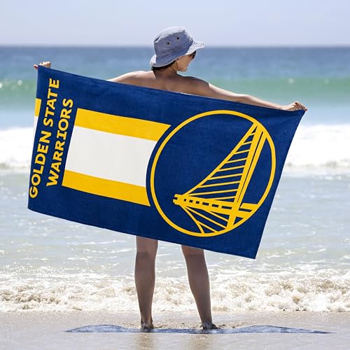 Serviette Golden State Warriors NBA bleue 76x152 cm