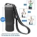 Desing Wish 30oz IceFlow Water Bottle Pouch for Stanley IceFlow Flip Straw Tumbler, Lycra Cloth Lightweight Foldable Water Bottle Holder with Strap for Walking, Hiking, Fitness, Travel - Black