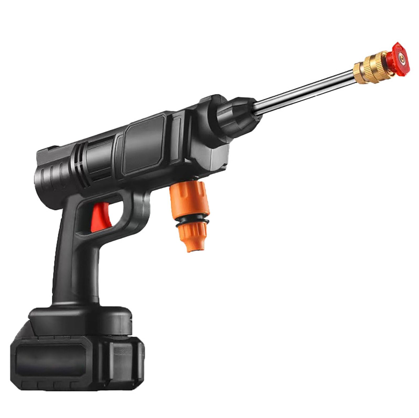 Hidrolimpiadora portátil inalámbrica: limpiadora de Alta presión de Mano con Boquilla Ajustable 6 en 1 y cañón de Espuma. Incluye batería. Ideal para Coches, Jardines 5 Meters