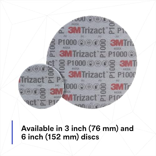 Image of 3M 02091 Trizact Hookit 3 inch P1000 Grit Blending Disc, Gray(Pack of 4)