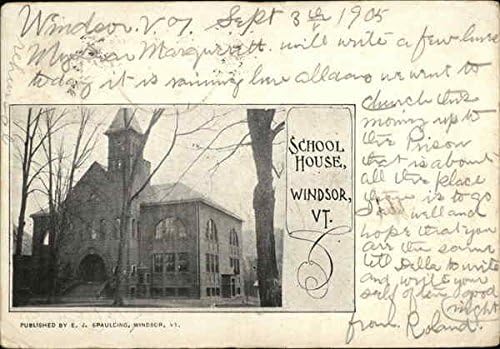 School House Windsor, Vermont VT Original Antique Postcard 1905