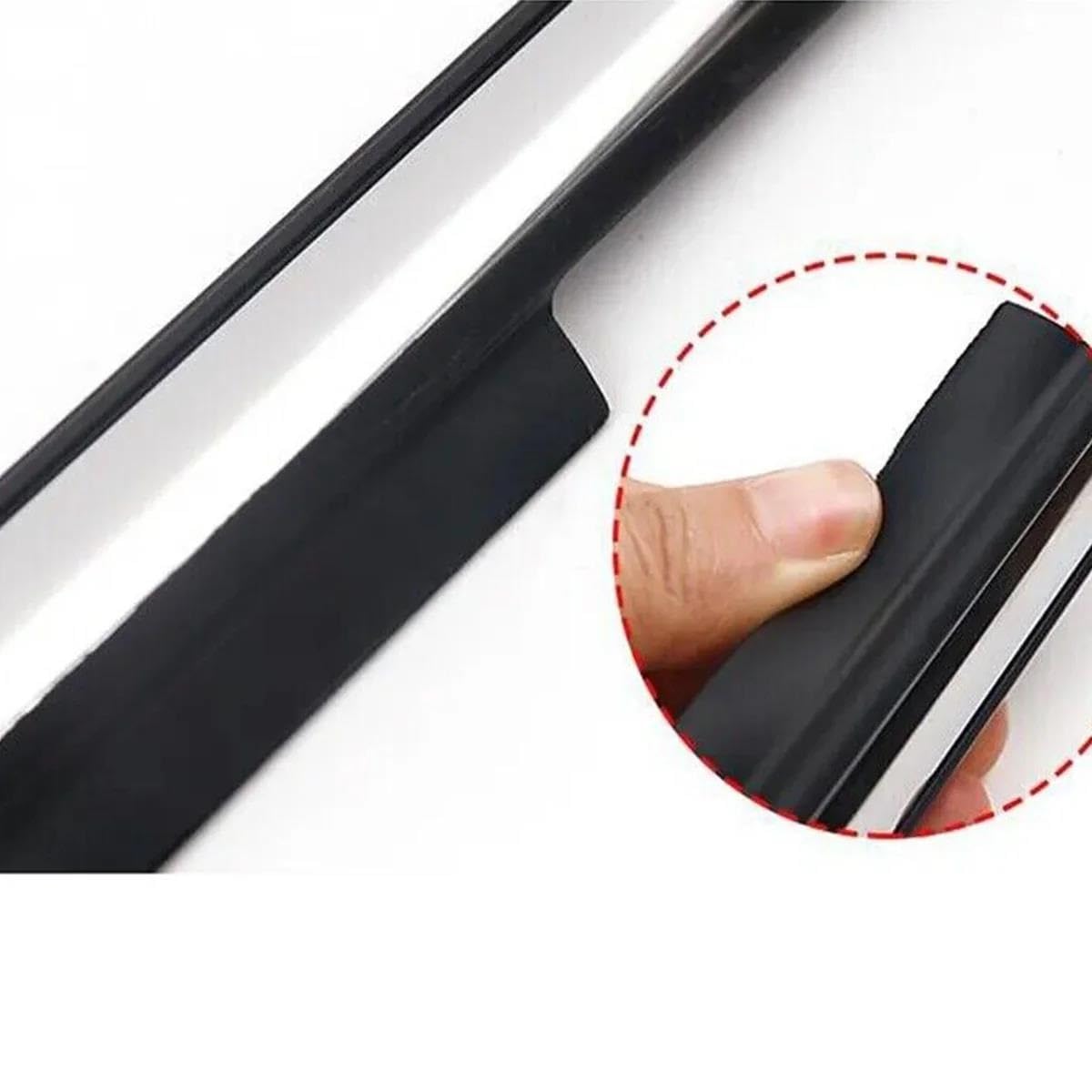 Striscia Tenuta Portiera 4 Pezzi Guarnizione In Gomma Finestrini Esterni Guarnizione Portiera Modanatura Per Land Per Cruiser Serie LC100 Per Lexus LX470 1998-2007 Guarnizioni(Nero)