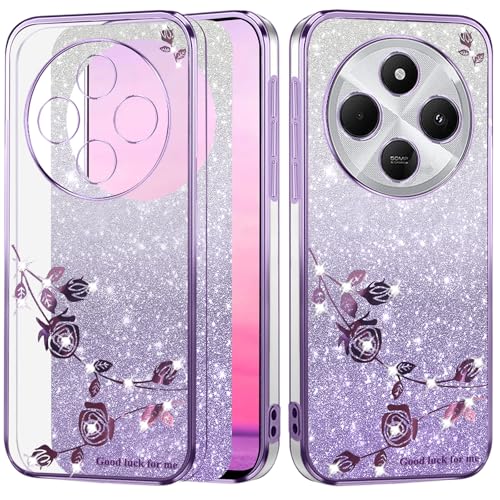 Coque Xiaomi Redmi 14C esthétique violette, le cadeau idéal et élégant pour femme