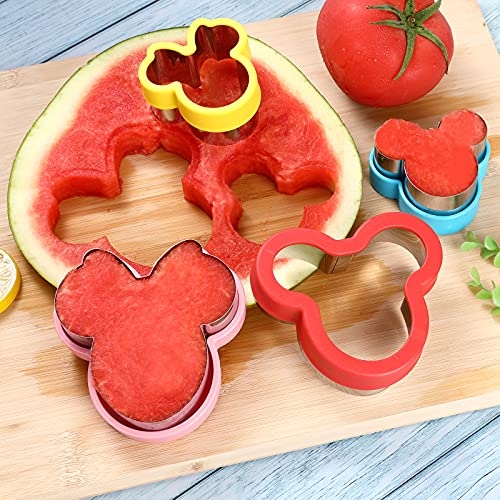 Elfkitwang Minnie Themed Cookie Cutters Set,Minnie Head Cartoons Shapes Cookie Cutter For Kids Sandwich Cakes Biscuits Vegetables Fruit Cutters Baking Mold(Assorted Sizes) #TOP5