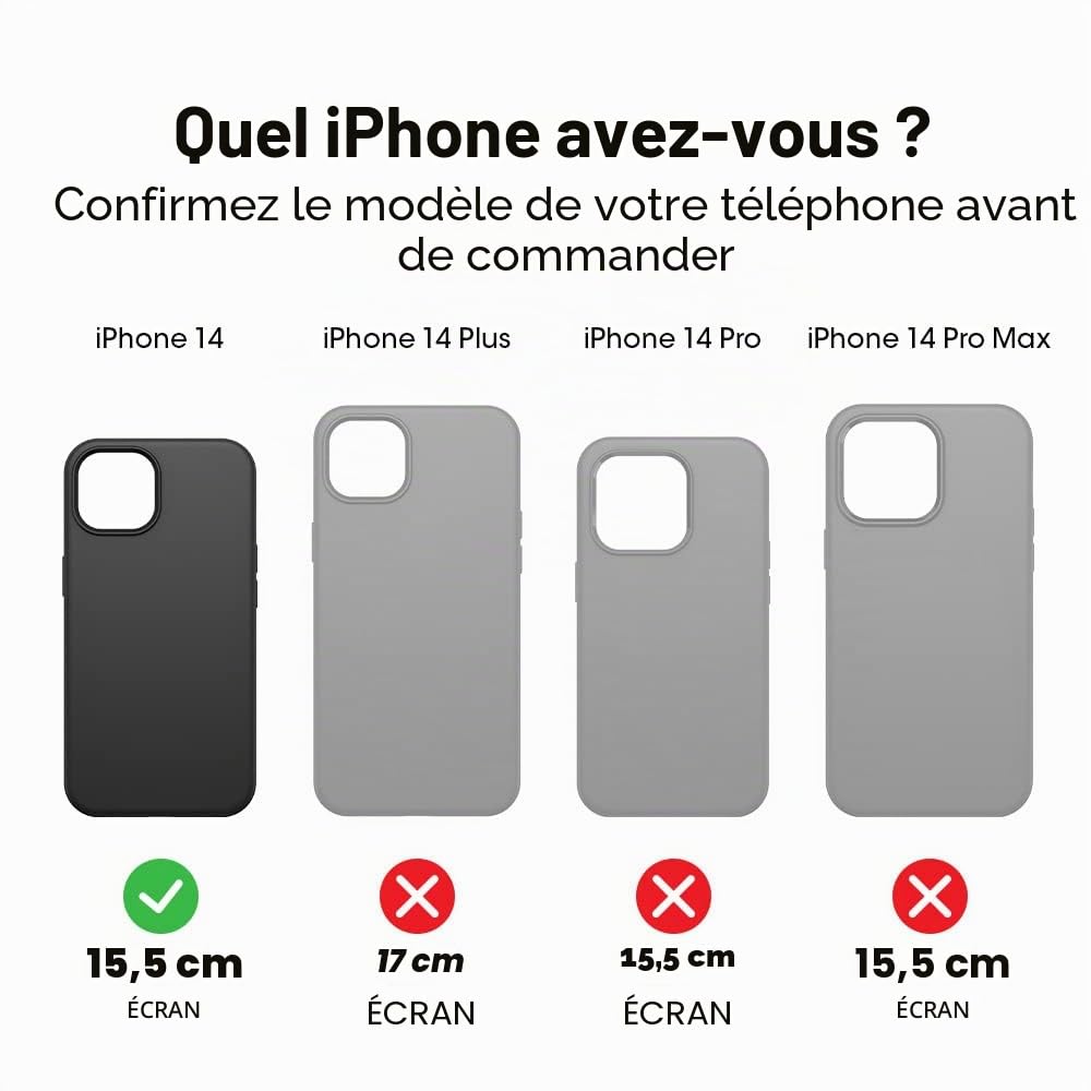 OtterBox Coque étanche avec MagSafe (conçue par LifeProof) pour iPhone 14 – Noir