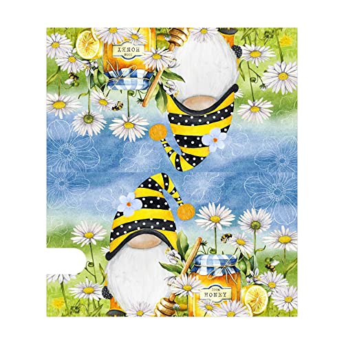 Image of Texupday Spring Bee Gnome Honey Daisy Floral Decoration Mailbox Cover with Magnetic Strip Summer Mailbox Wraps Post Letter Box Cover Standard Size 21 inch X 18 inch for Garden Outdoor Yard Decor