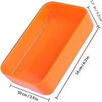 Vista 2 de Bandeja de utensilios Bandeja rectangular Plato de barbacoa de plástico Plato de olla caliente Vajilla Restaurante Hogar Buffet (naranja) Pallet