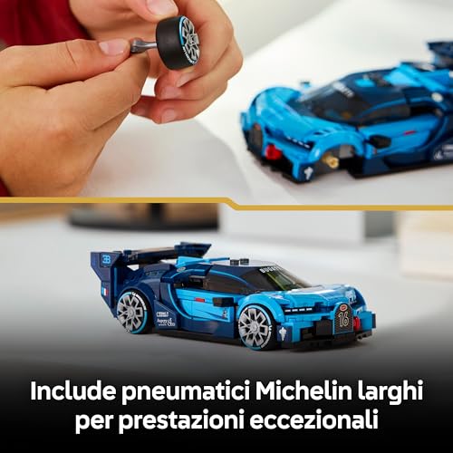 Speed Champions Super Auto Sportiva Bugatti Vision GT - Modello di Macchina Giocattolo con Minifigure da Collezione - Idea Regalo per Bambini da 9 Anni in su Fan degli Sport Motoristici - 77253 - Lego - Immagine 3