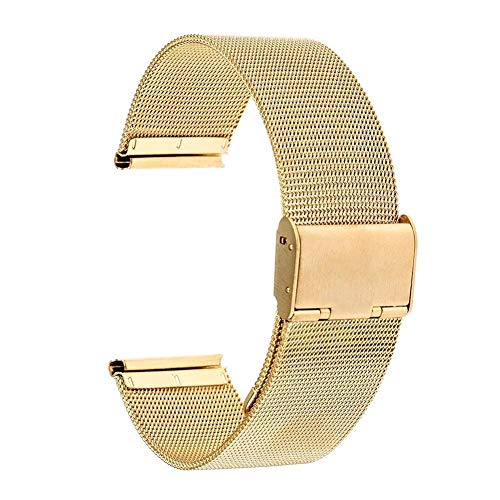 Bracelet de montre universel noir or rose argent en acier inoxydable 18mm 24mm