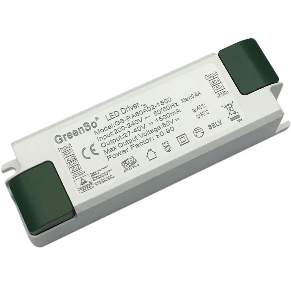 Buy GreenSo 60W LED Driver Power Supply 200240Vac to 2740Vdc 1500mA Constant Current