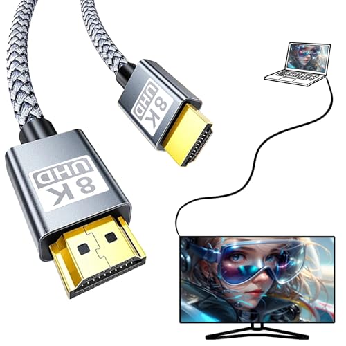 Grithope HDMI2.1�P�[�u�� 2M�y2026�ŐV�`���Z�p 8K�Ή� 48Gbps�������z 4K240Hz/165Hz/120Hz�E8K60Hz eARC HDR10+ VRR HDCP2.3�Ή� ���ϋv�i�C�����҂� �����b�L�[�q PS5/PS4