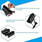 Equay-Fake-Security-Camera-Dummy-CCTV-Surveillance-System-with-Realistic-Red-Flashing-Lights-and-Warning-Sticker-4-Black