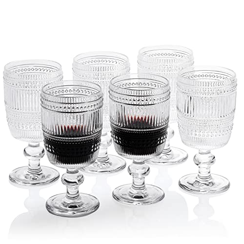 G Binary Iced Tea Goblets 10.5 Oz. Set Of 6 Premium Beverage Glass Set For Wine Soda Juice Water Perfect For Dinner Parties Bars Restaurants Everyday Use #TOP28