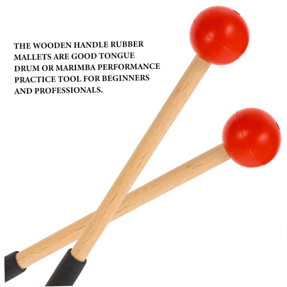 VICASKY 8paare Zwei Tongue Drum Mallets Holzgriff Gummispitzen Für Marimba Und Percussion Für Anfänger Und Profis Vielseitig Einsetzbar Zufällige Griffauswahl