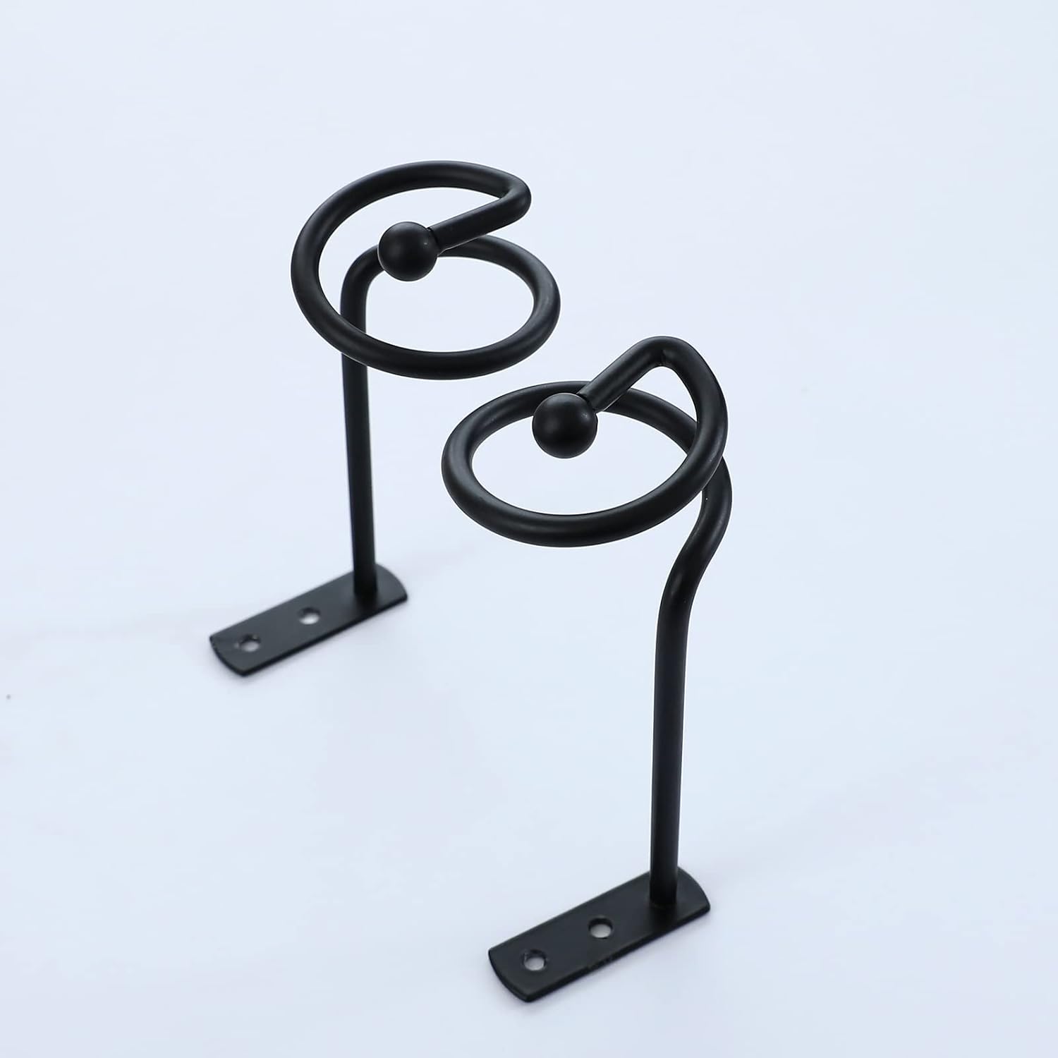 CHIMEI カーテンホールドバック ブラック 壁用、カーテンタイバック カーテン用プルバック、カーテンタイバックフック ドレープタ