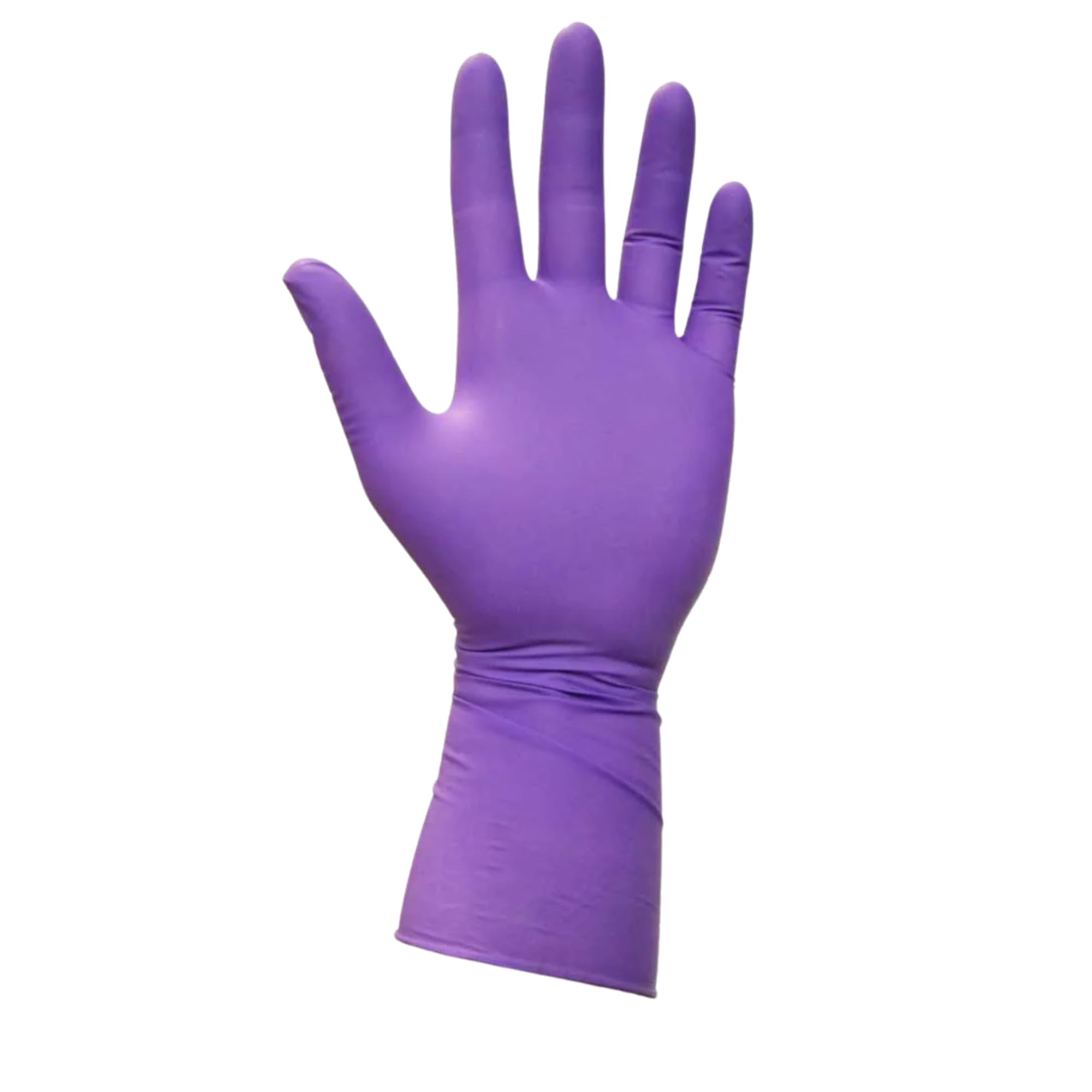 100 Pack –Extra Strong Disposable 12-Inch - Extended Long Cuff Purple Nitrile Examination Gloves - Powder-Free, Latex-Free Food, Medical & Industrial Grade (Large)