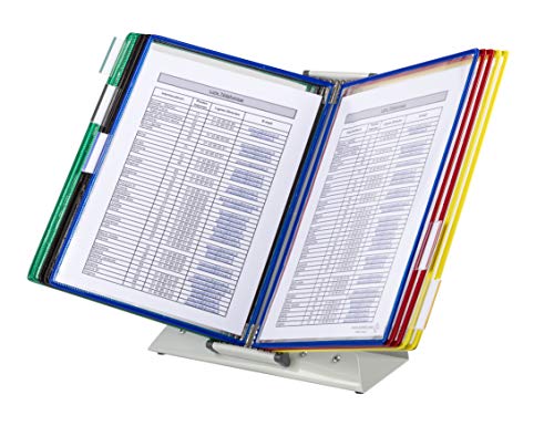 Tarifold Desktop Reference System with 10 Display Pockets, Assorted Colors, 20 Sheet Capacity (D291)