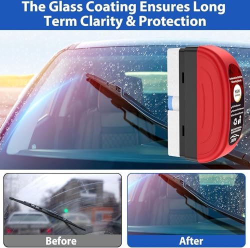 Image of Car Glass Oil Film Remover with Hydrophobic Coating | Anti-Fog, Rainproof, Streak-Free Automotive Glass Cleaner Multipurpose Windshield Cleaning (1 count (Pack of 1))