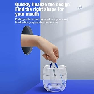 SYOSI Anti-snoring Device Mouthpiece, Upgraded Adjustable Mouth Type Silicone Anti-snoring Device, Help Sleep at Night, Prevent Snoring and Snoring, Anti-grinding Braces Snoring Device (Standard Size)