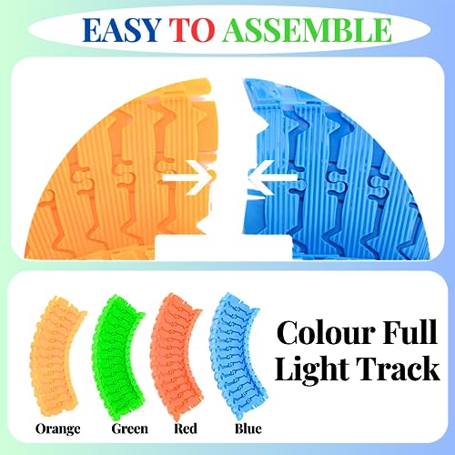 Image of Led Racing Car Toys for Kids with Bridge & 1 Mini Car Track Set for Kids Toys for 3 + Year Old Boy
