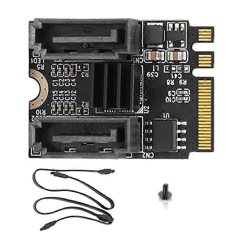 foxaa M.2 to SATA3.0 HDD Adapter Card, 6Gbps Fast Transfer PCIe X1 M2 to SATA3.0 Expansion Card, JMB582 Chip, M.2 NGFF A+E Key to SATA Adapter for Win XP/7/8/10 for OS X, with SATA Cable.-image-25