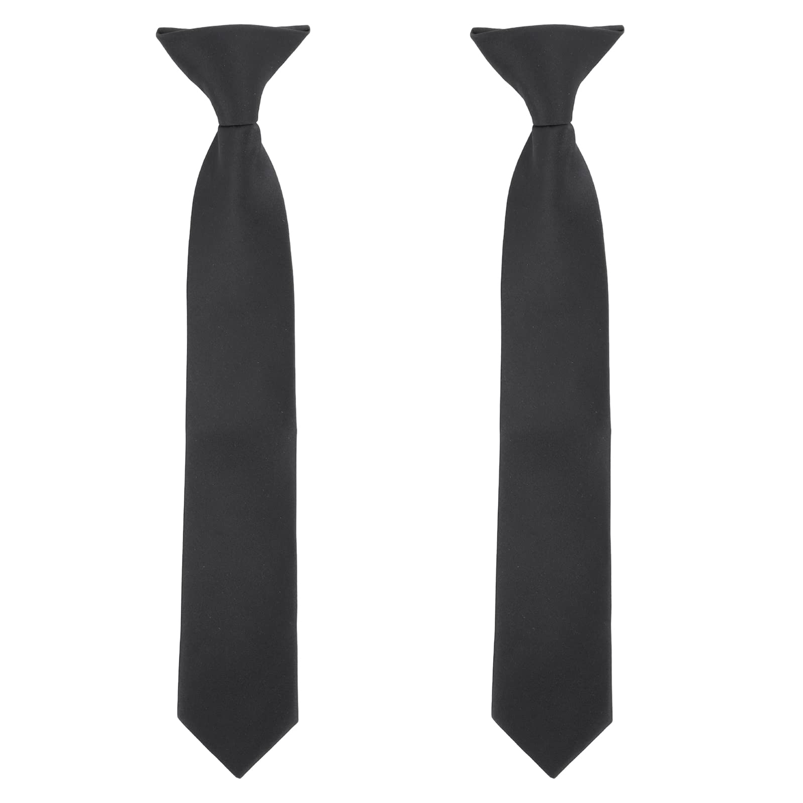 Yolev14 Inch Boy's Clip-on Ties Solid Color Clip-on Ties Pre-tied Neckt Adjustable Neck Strap Tie for Wedding Graduation
