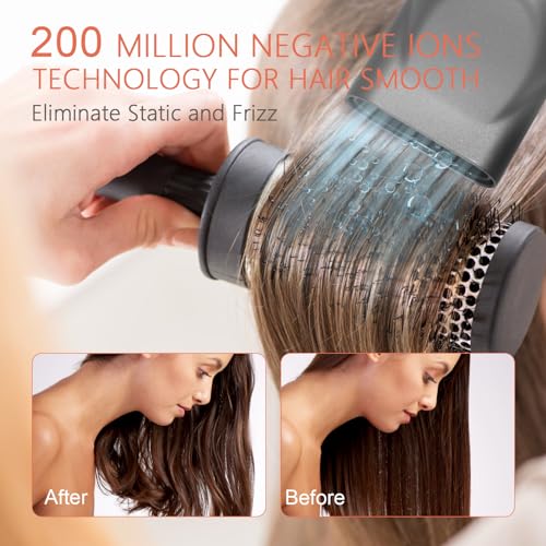 Hair Dryer, IMMOSO 110000 RPM High-Speed Brushless Motor 1600W Negative Ionic Blow Dryer for Fast Drying, Low Noise Thermo-Control Hair Dryer with Nozzle, Perfect for Gifts - Image 6