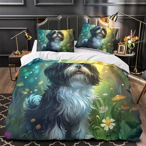 Housse de couette Skye Terrier 260x220 cm avec taies en microfibre douce - 4
