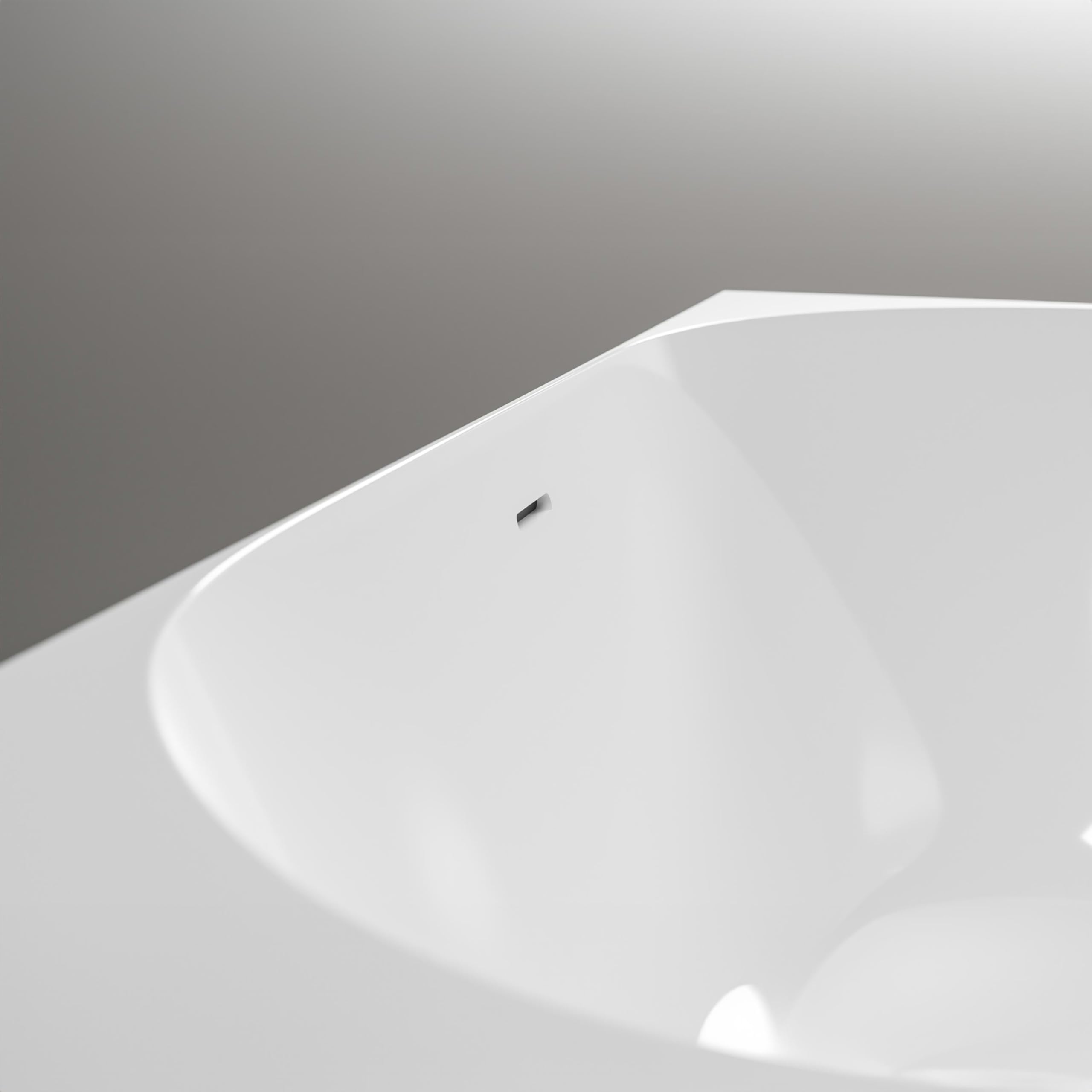 Vasca da bagno freestanding NOVA SLIM LINE - bianco lucido - installazione a sinistra - Senza rubinetteria, Senza sistema di drennaggio, 150 x 78 cm