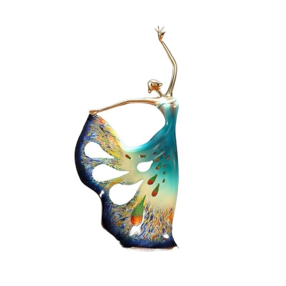 Sculpture de table copper bleue pour sublimer la decoration de votre salon moderne