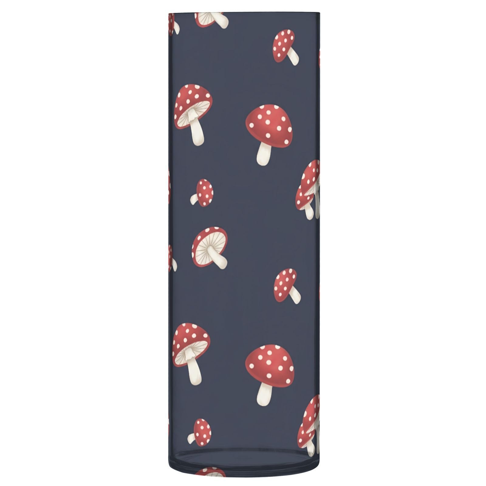 JUMBEAR Mushroom Vase for Flowerse -Clear Vase Rustic Home Décor for Modern Farmhouse, Ideal Shelf,Table & Entryway Decor