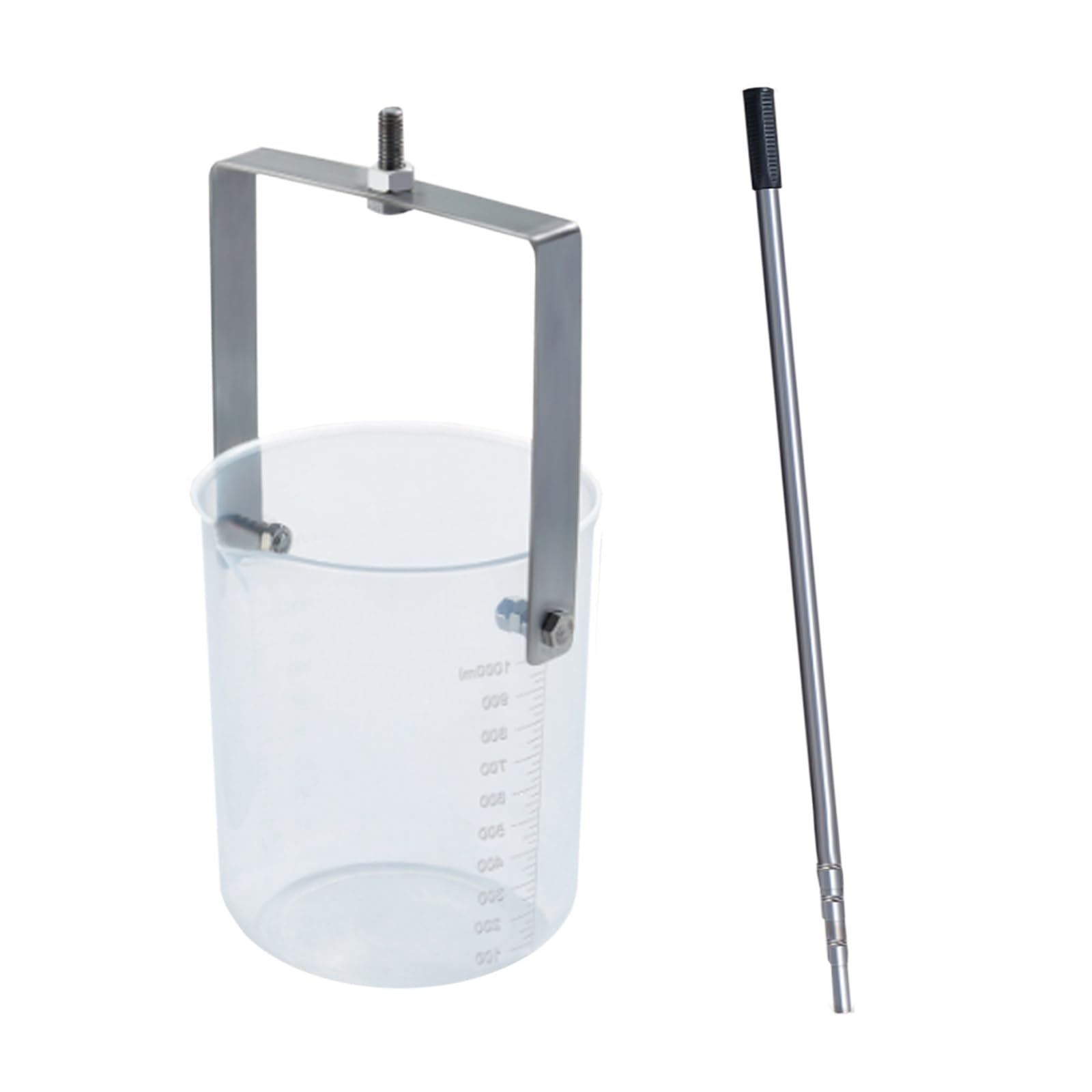 SRNSAEB Removable Liquid Sampling Pole with Cup, Environmental Monitoring Water Quality Sample Collection Rod, Telescopic Commercial Wells Sewers Water Sampler Dipper(1000mL,1.49m/4.9ft-7m/23ft)